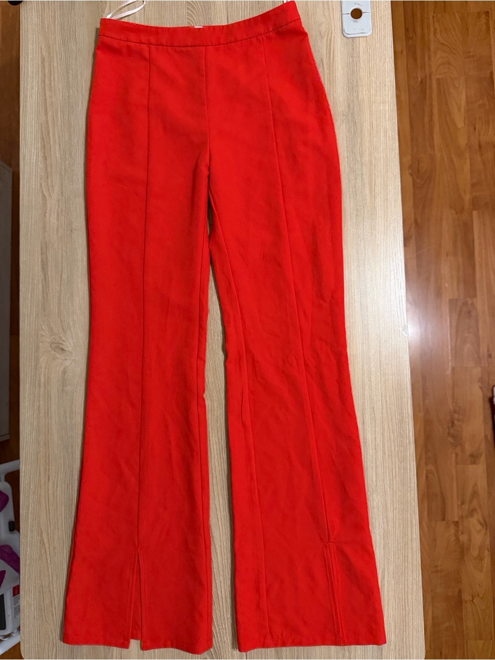 A’gaci Red Flare High-Waist Pants